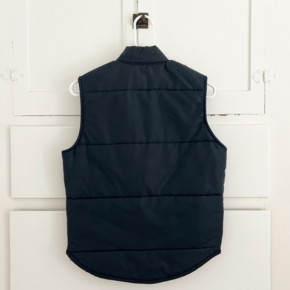 Vintage Ski Puffer Vest w/Patches | Quilted Zip Front S - Picture 4 of 5